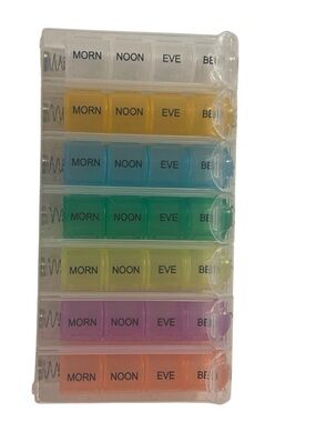 NEW • Colorful Weekly Pill Organizer